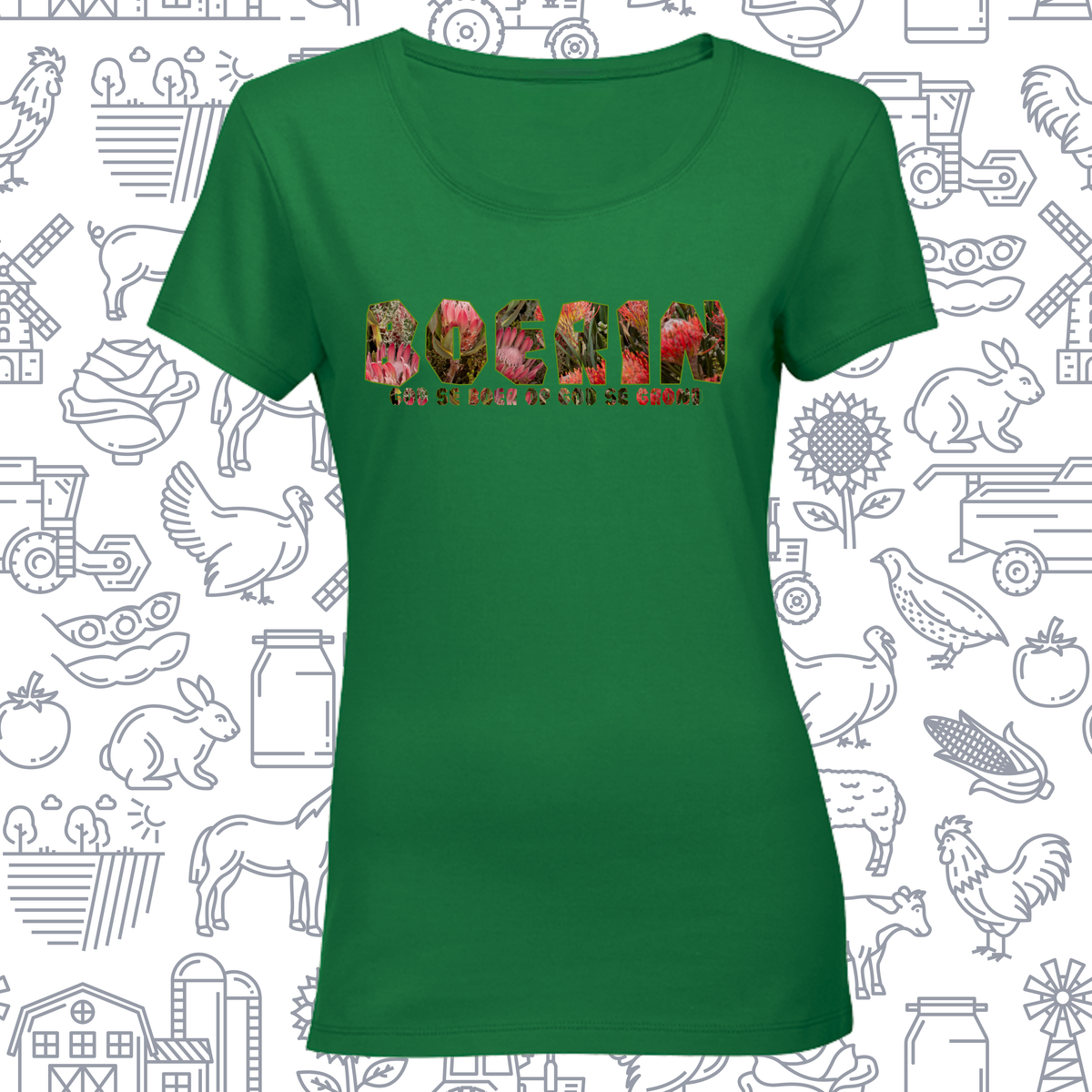160gsm Ladies Boerin Protea name T-Shirt