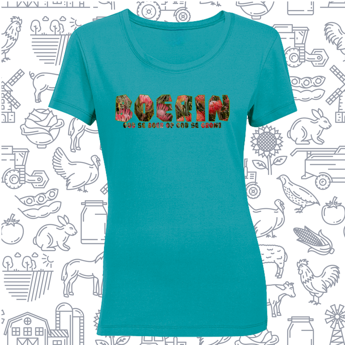 160gsm Ladies Boerin Protea name T-Shirt