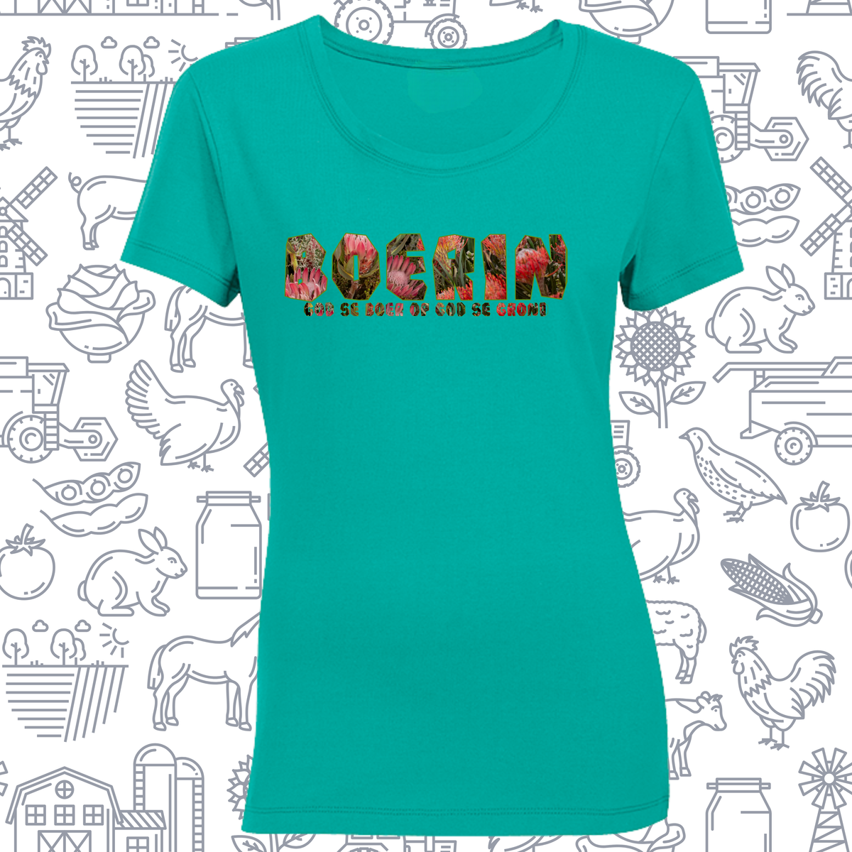 160gsm Ladies Boerin Protea name T-Shirt