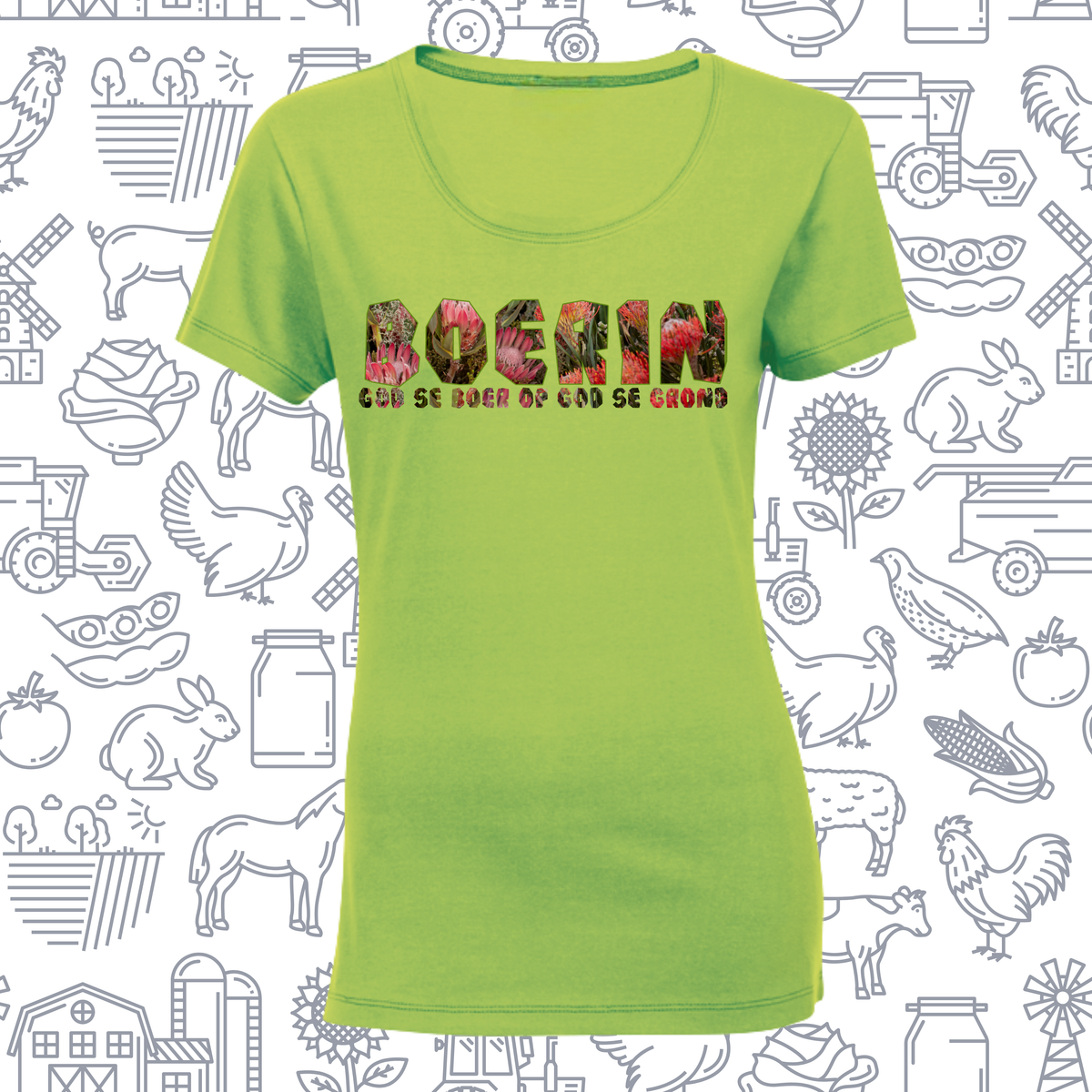 160gsm Ladies Boerin Protea name T-Shirt