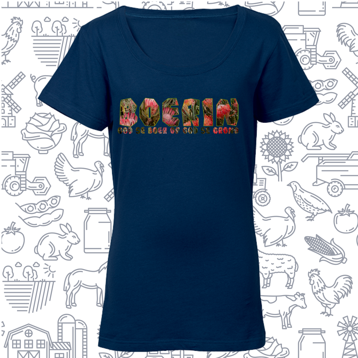 160gsm Ladies Boerin Protea name T-Shirt