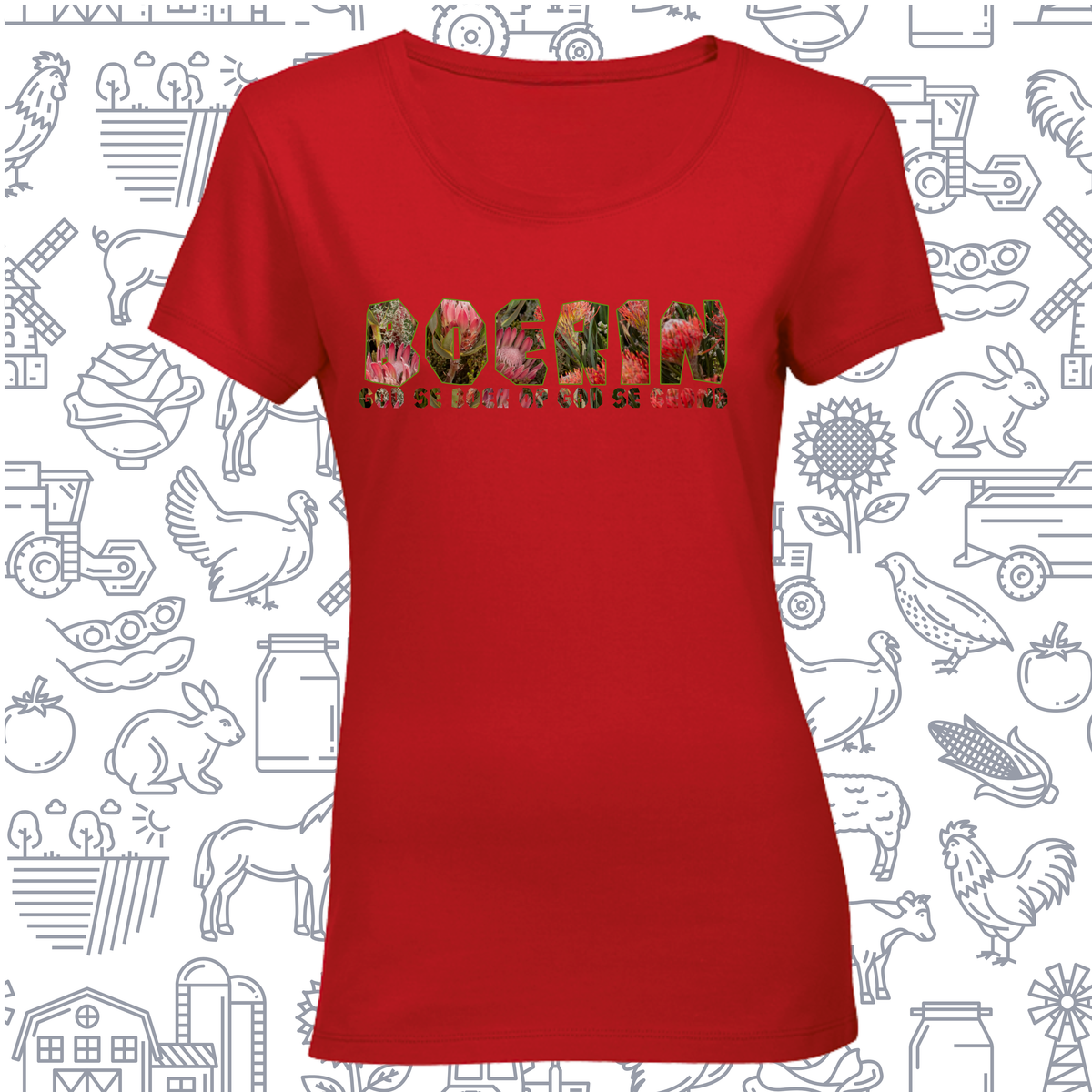 160gsm Ladies Boerin Protea name T-Shirt