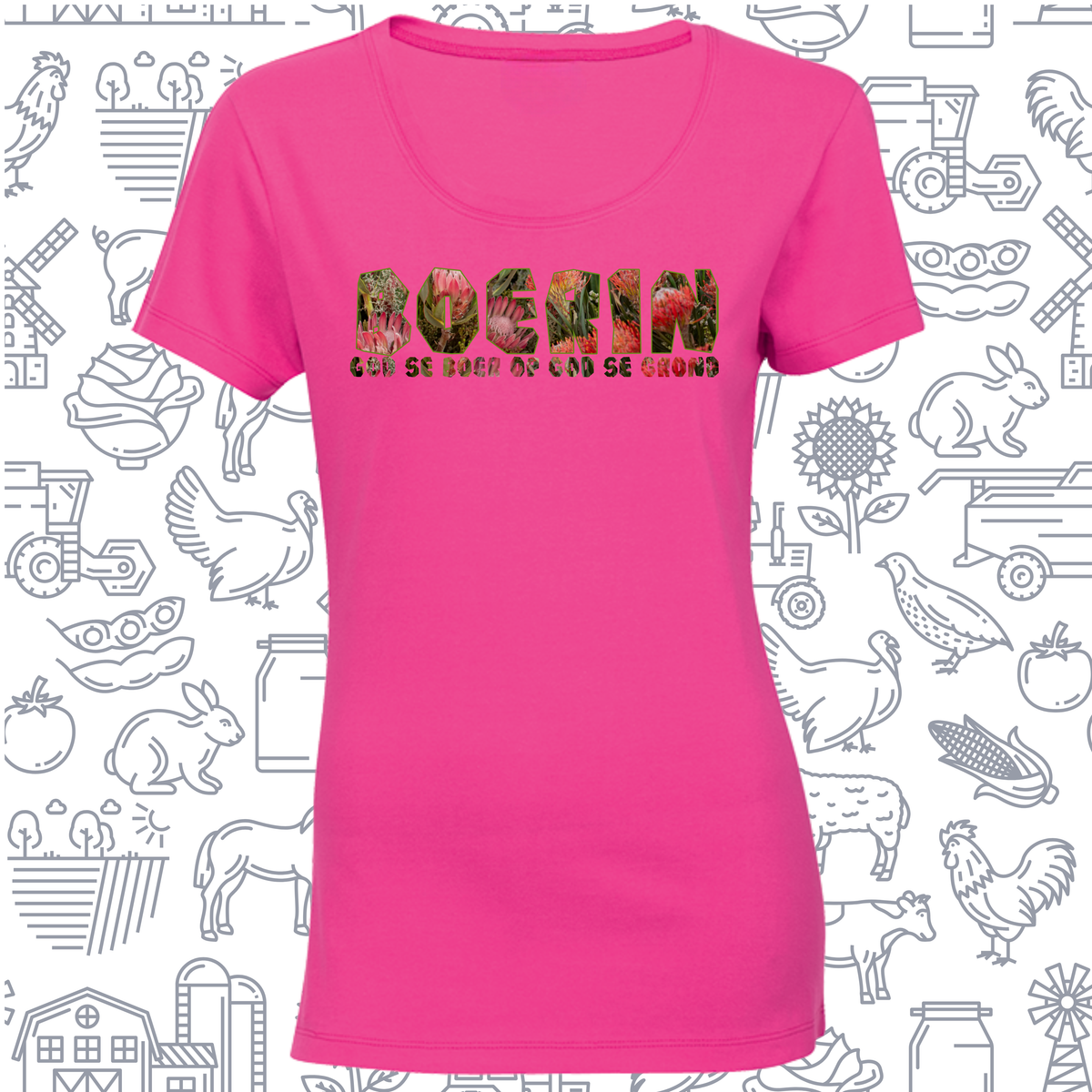 160gsm Ladies Boerin Protea name T-Shirt